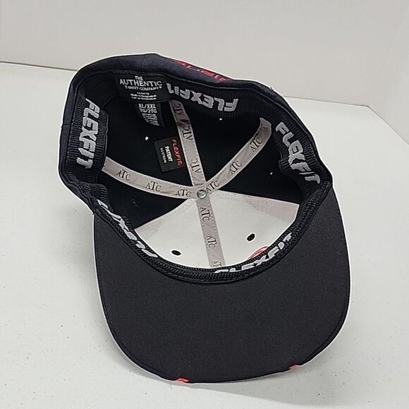 Rahfish Flexfit Black Red Hat The Authentic T-Shirt Company XL/XXL - Picture 7 of 12